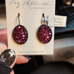 Purple Crystal Earrings